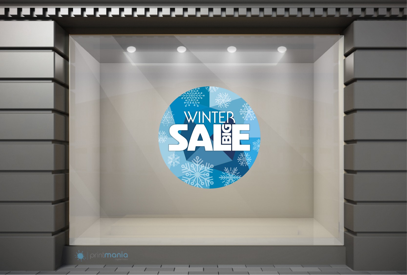 WSL019 Αυτοκόλλητα Βιτρίνας / Τοίχου - Big Winter Sale